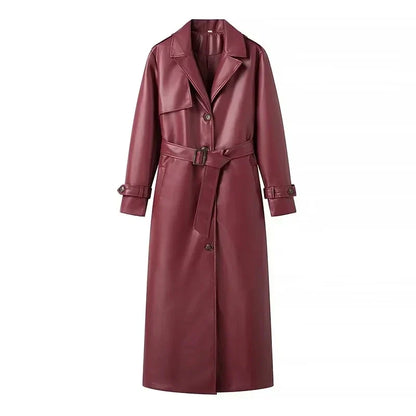 Lange Damenjacke mit Schnürdetails | Ideal für Herbst & Winter
