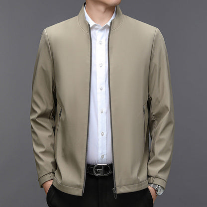 Herren Stehkragen Leichtgewichtjacke mit Seitentaschen | Ideal für Frühling & Herbst