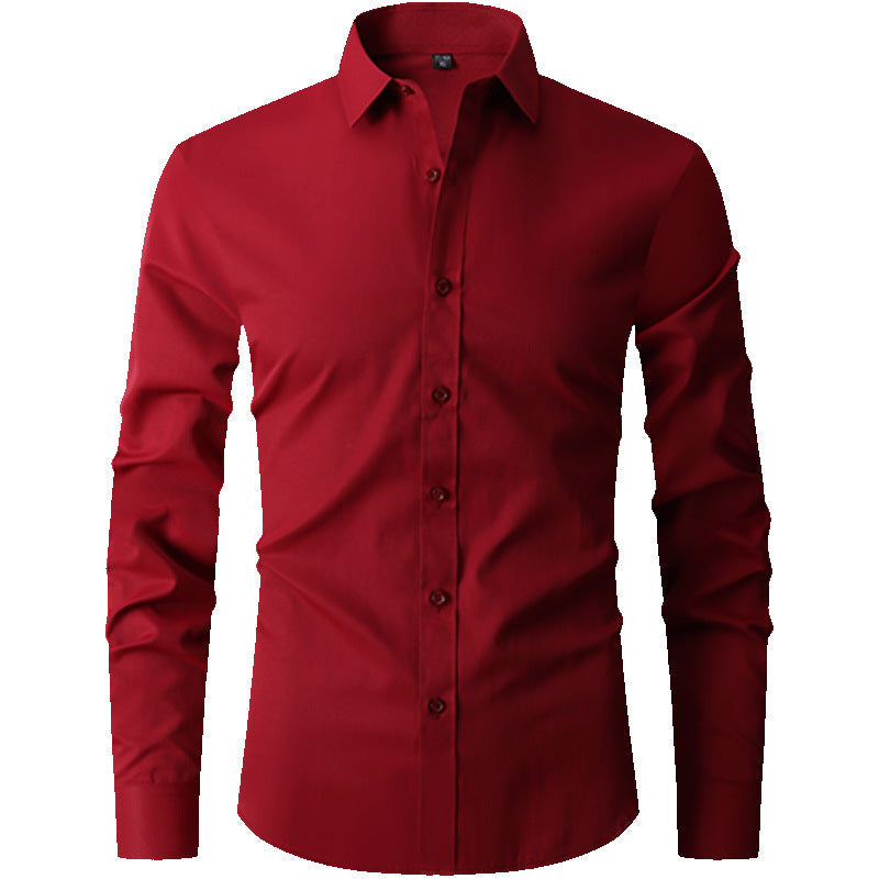 Herren Slim Fit Langarmhemd – Ideal für Frühling und Herbst
