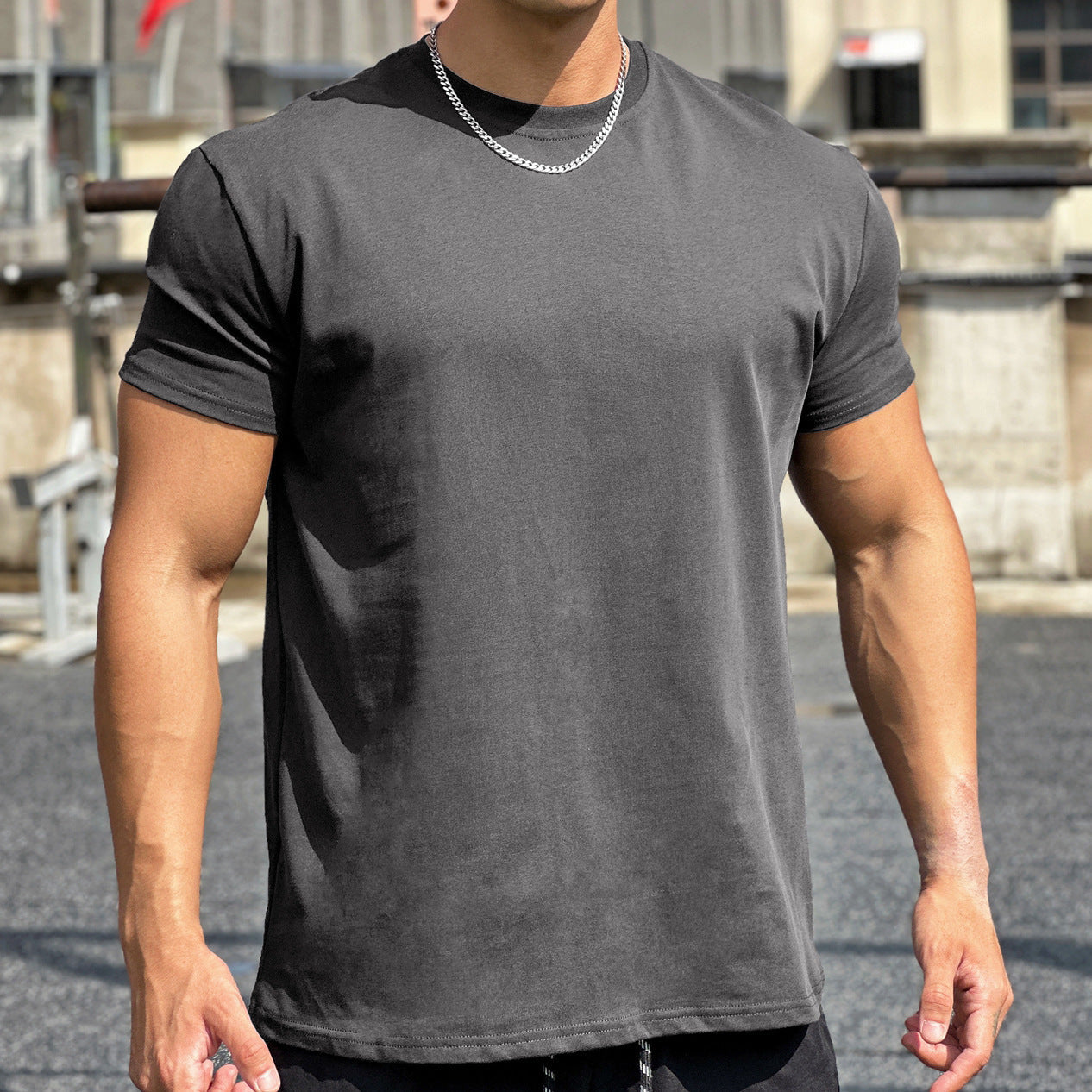 Baumwolle Sportshirt mit Lockerer Passform und Kurzen Ärmeln – Ideal für den Sommer
