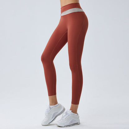 Damen-Jogginghose mit V-förmigem Bund Hüftform-Passform und Kontrasteinsätzen