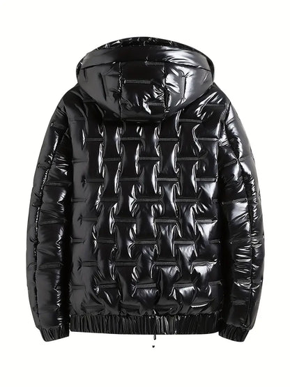 Herren Pufferjacke mit Kapuze – Warm & Wasserabweisend I Ideal für Winter