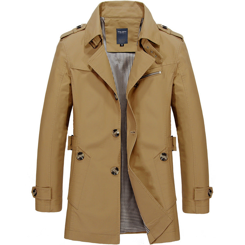 Tommaso - Wasserabweisender langer Windbreaker-Mantel