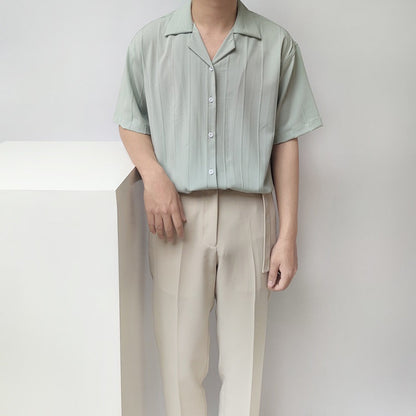 Locker geschnittenes Halbarm-Cardigan-Hemd – Ideal für den Sommer