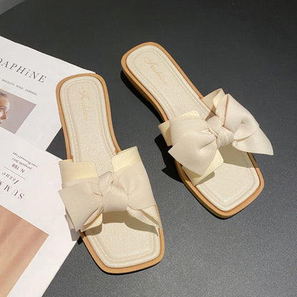 Damen Bowknot PVC Flachsandalen | Ideal für den Sommer