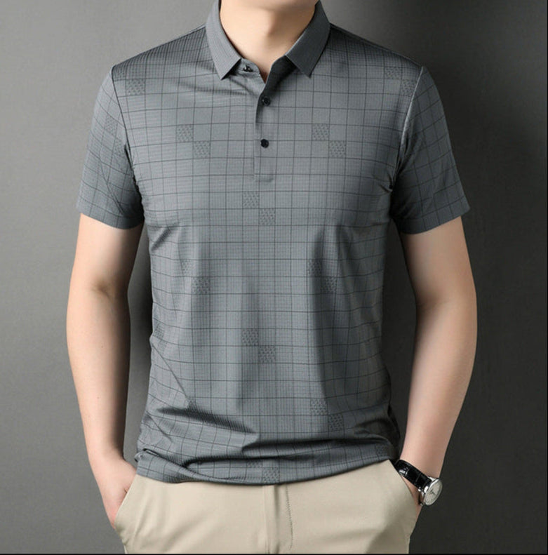 Herren Dünnes Ice-Silk Kurzarm-T-Shirt – Ideal für den Sommer