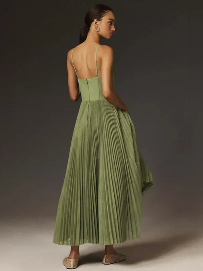 Midikleid mit Faltentüll-Bustier und Ausgestelltem Rock I Ideal für Frühling und Sommer