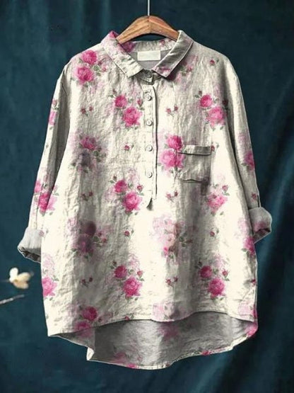Bluse mit Blumenmuster & leichtem Stoff | Ideal für Frühling & Sommer