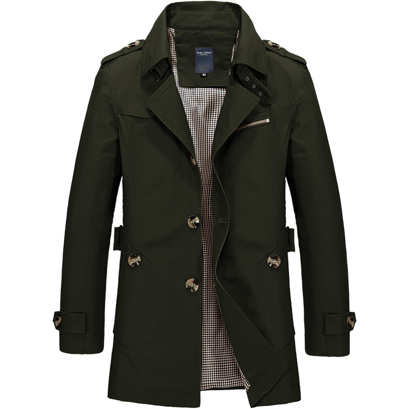 Tommaso - Wasserabweisender langer Windbreaker-Mantel