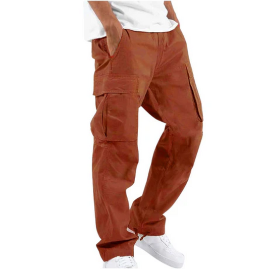 Gerade geschnittene Cargohose für Männer mit mehreren Taschen und entspannter Passform - Ideal für die ganze Saison