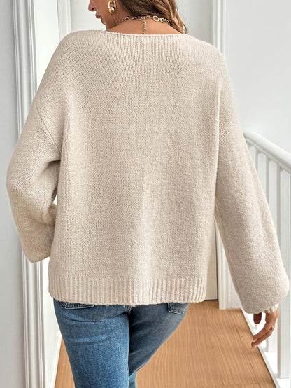 Wollstrick Cardigan Damen mit Bindegürtel | Ideal für den Winter