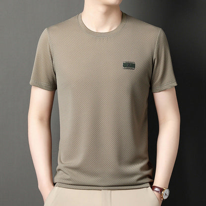 Herren Jacquard Kurzarm-Pullover – Ideal für den Sommer