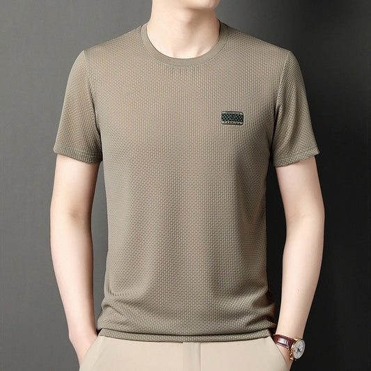Herren Jacquard Kurzarm-Pullover – Ideal für den Sommer