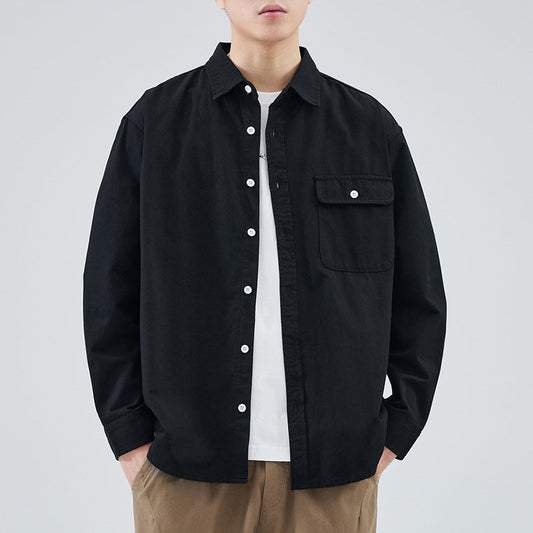 Herren Baumwolle Lockeres Hemdjacke – Ideal für alle Jahreszeiten