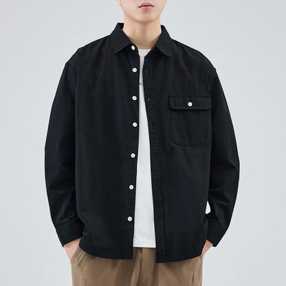 Herren Baumwolle Lockeres Hemdjacke – Ideal für alle Jahreszeiten