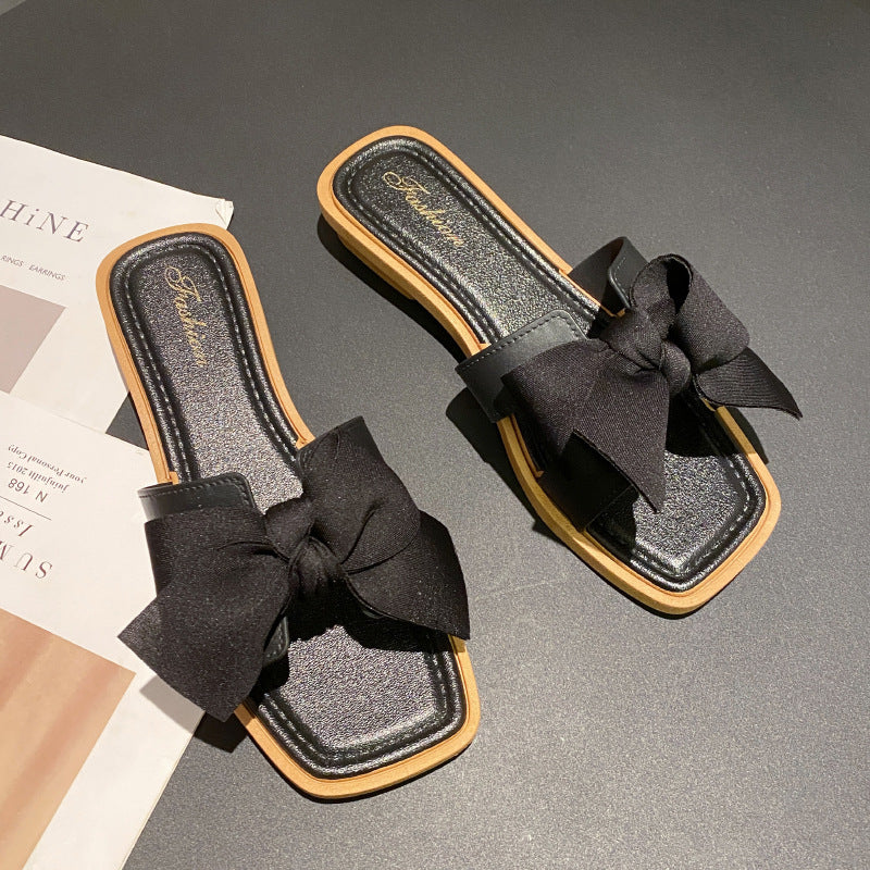 Damen Bowknot PVC Flachsandalen | Ideal für den Sommer