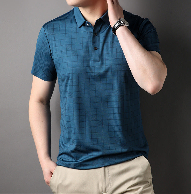 Herren Dünnes Ice-Silk Kurzarm-T-Shirt – Ideal für den Sommer