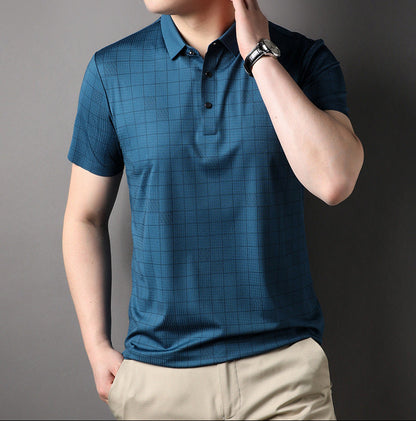 Herren Dünnes Ice-Silk Kurzarm-T-Shirt – Ideal für den Sommer