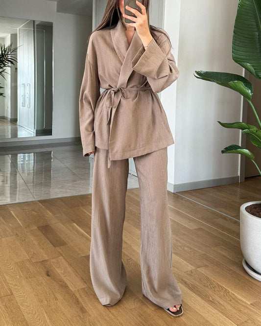Olena Bluse & Hose Set – Ideal für Frühling und Herbst