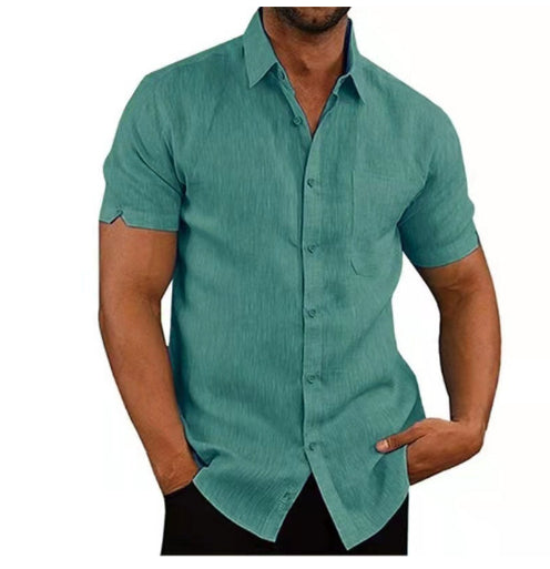 Herren Kurzarm-Shirt Sommer Leichte Baumwolle | ideal für Sommer