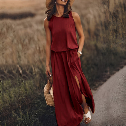 Ärmelloses Maxikleid im Retro-Stil | Perfekt für Frühling & Sommer