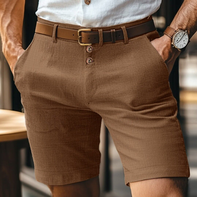Herren Leinen-Shorts mit Knopfleiste | Ideal für den Sommer