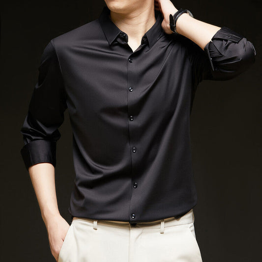 Slim Fit Herren-Langarm-Hemd mit Knopfleiste – Ideal für den Herbst
