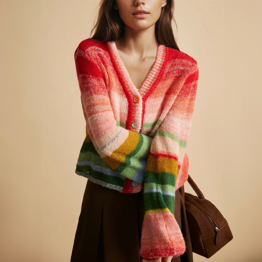 Damen Strickcardigan mit V-Ausschnitt | Ideal für Herbst/Winter