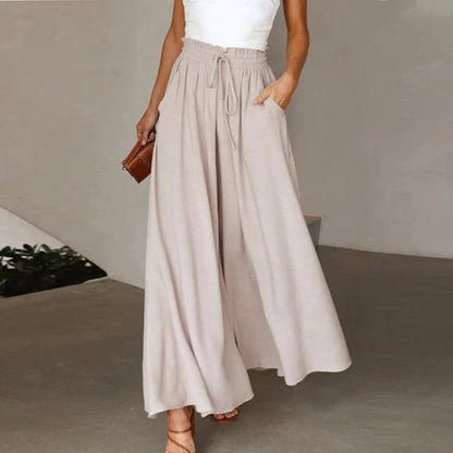 Elastische Sommerhose mit weitem Bein – Ideal für Sommer