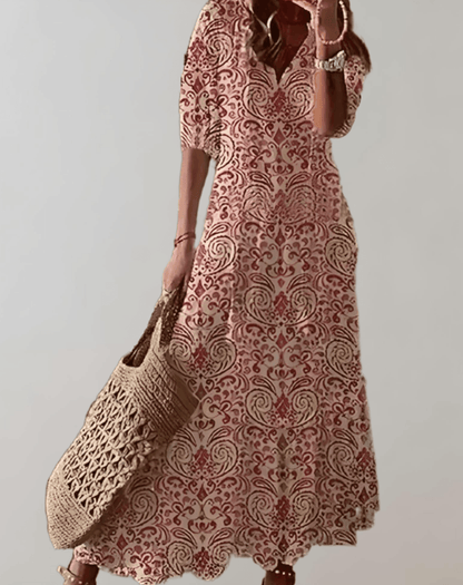 Damen-Sommer-Maxikleid mit fließender Silhouette, ärmellos und leichtem Design