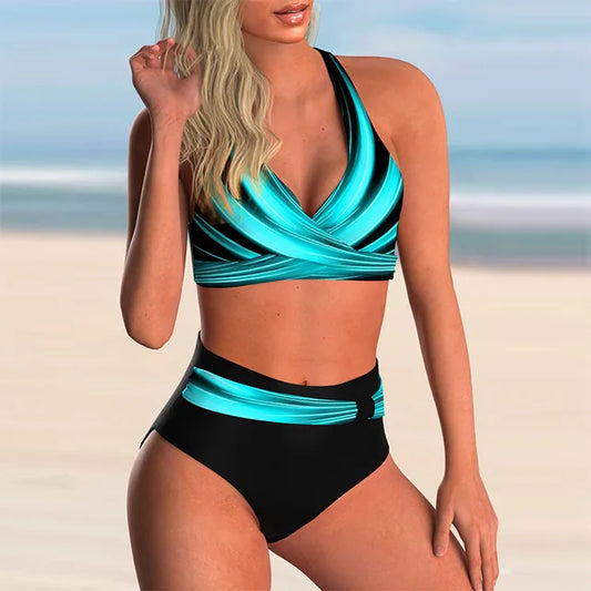 Damen-Bikini-Set mit verstellbaren Trägern und schnelltrocknendem Stoff