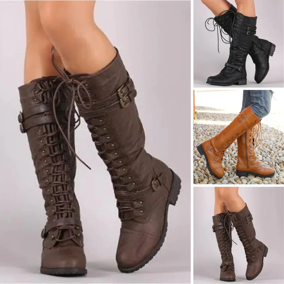 Francesa - Flache Winterstiefel für Frauen