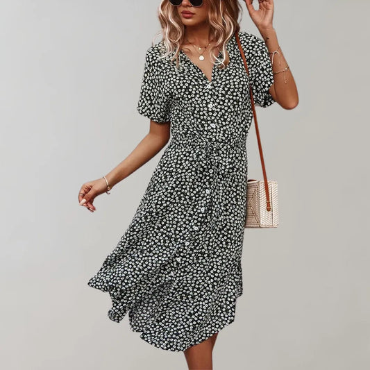 Leichtes Midi-Kleid mit fließender Passform | Ideal für Frühling und Sommer