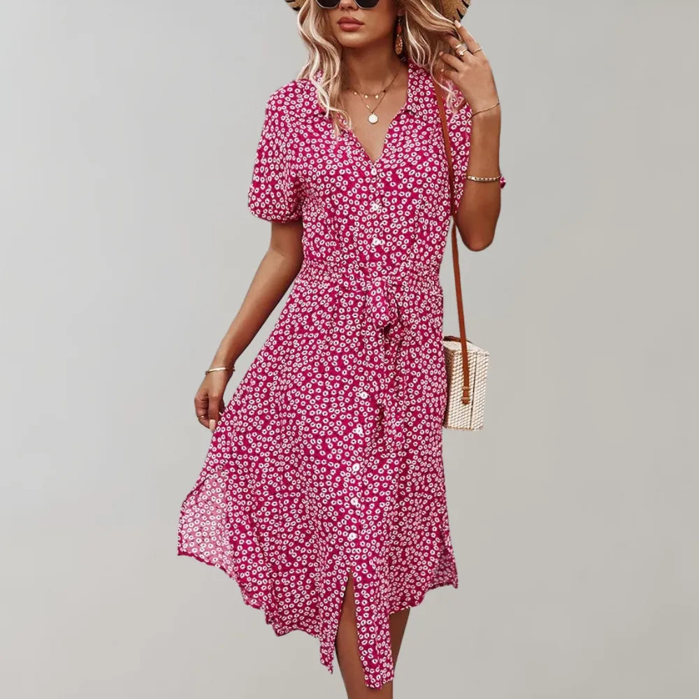 Leichtes Midi-Kleid mit fließender Passform | Ideal für Frühling und Sommer