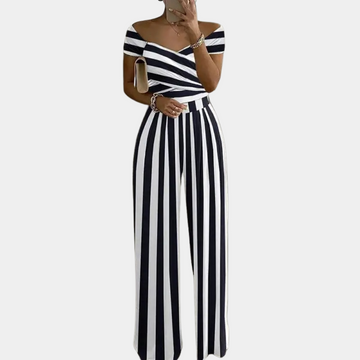 Off-Shoulder Floral Print Elegante Jumpsuit – Ideal für Frühling & Sommer