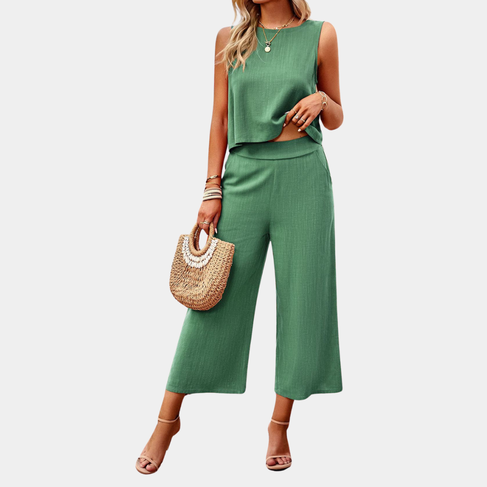 Zweiteiliges Damen Set Top & Hose - Ideaal für Frühling und Sommer
