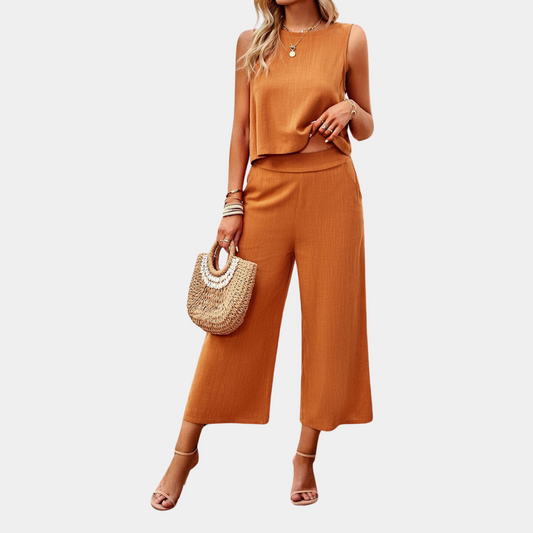 Zweiteiliges Damen Set Top & Hose - Ideaal für Frühling und Sommer