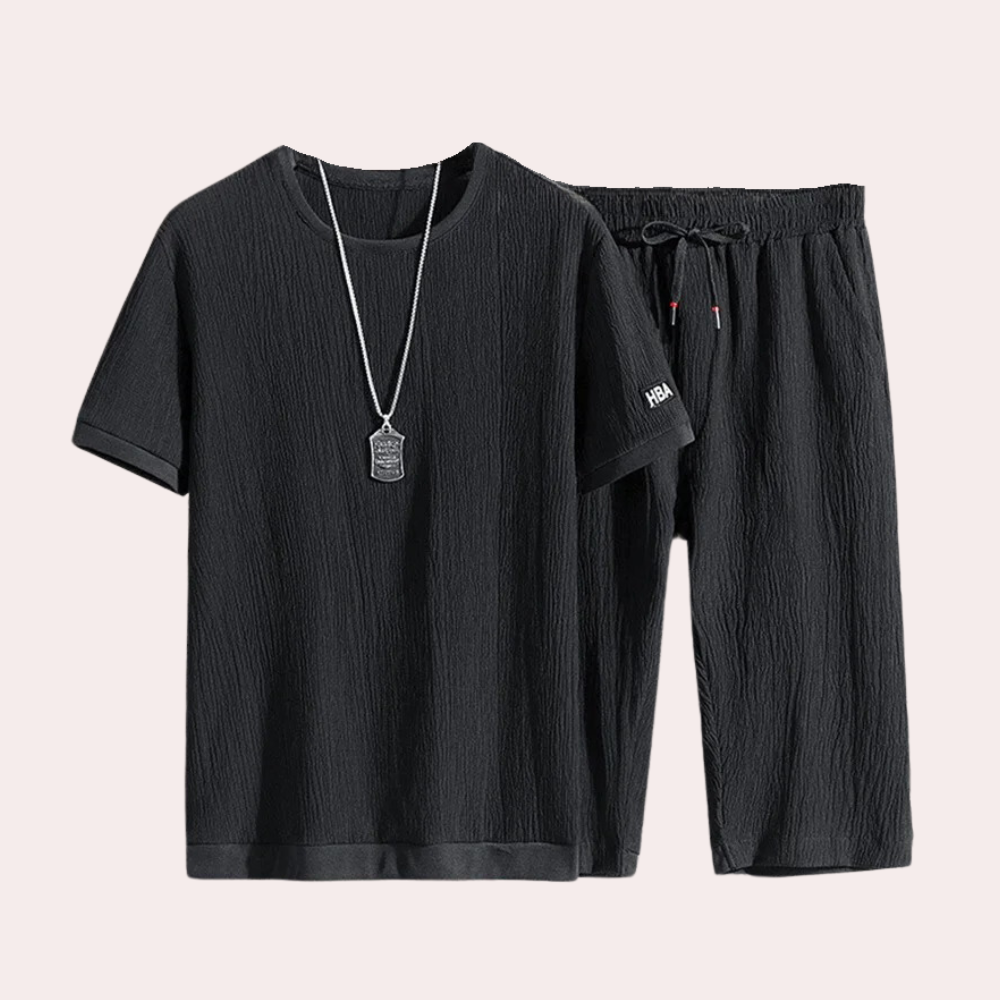 Sommer Set Herren – Leichtes Kurzarm-Shirt & Shorts - Ideal für Sommer
