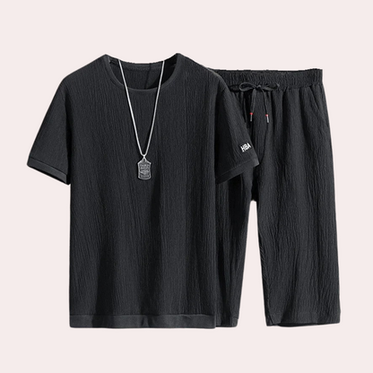 Sommer Set Herren – Leichtes Kurzarm-Shirt & Shorts - Ideal für Sommer