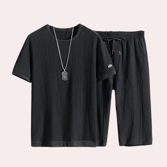 Sommer Set Herren – Leichtes Kurzarm-Shirt & Shorts - Ideal für Sommer