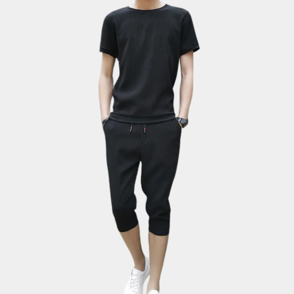 Sommer Set Herren – Leichtes Kurzarm-Shirt & Shorts - Ideal für Sommer