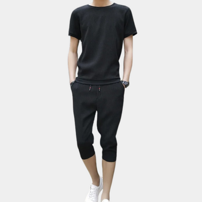 Sommer Set Herren – Leichtes Kurzarm-Shirt & Shorts - Ideal für Sommer