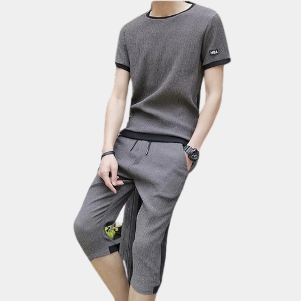 Sommer Set Herren – Leichtes Kurzarm-Shirt & Shorts - Ideal für Sommer
