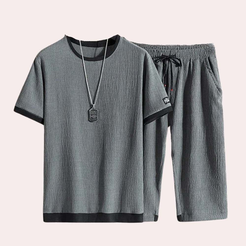 Sommer Set Herren – Leichtes Kurzarm-Shirt & Shorts - Ideal für Sommer