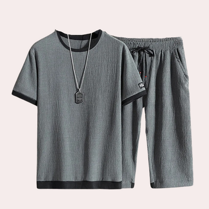 Sommer Set Herren – Leichtes Kurzarm-Shirt & Shorts - Ideal für Sommer
