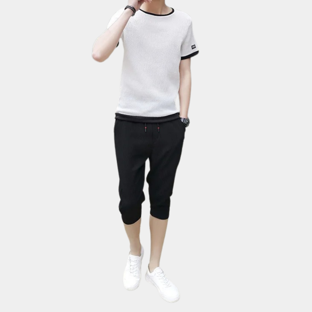 Sommer Set Herren – Leichtes Kurzarm-Shirt & Shorts - Ideal für Sommer