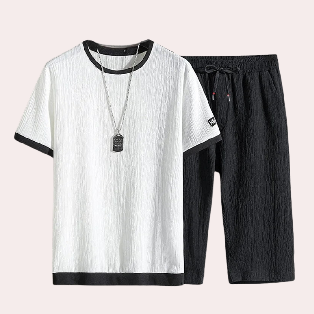 Sommer Set Herren – Leichtes Kurzarm-Shirt & Shorts - Ideal für Sommer