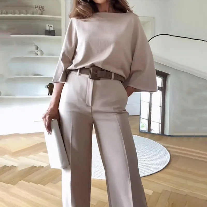 Elegantes Top und Hose Set - Ideal für Frühling und Herbst