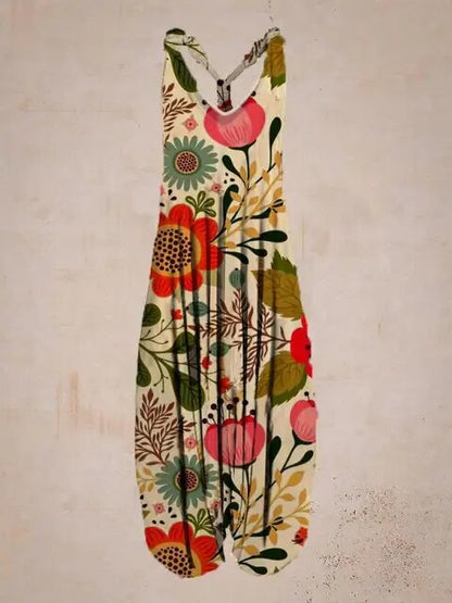 Boho Jumpsuit mit Verstellbaren Trägern – Ideal für den Sommer