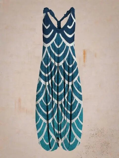 Boho Jumpsuit mit Verstellbaren Trägern – Ideal für den Sommer